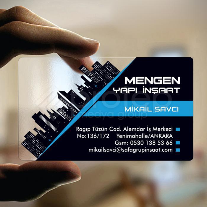 1.000 Adet Şeffaf Kartvizit