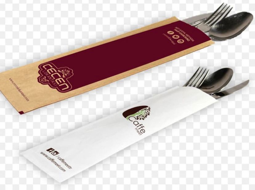 Logolu Çatal Bıçak Kılıfı